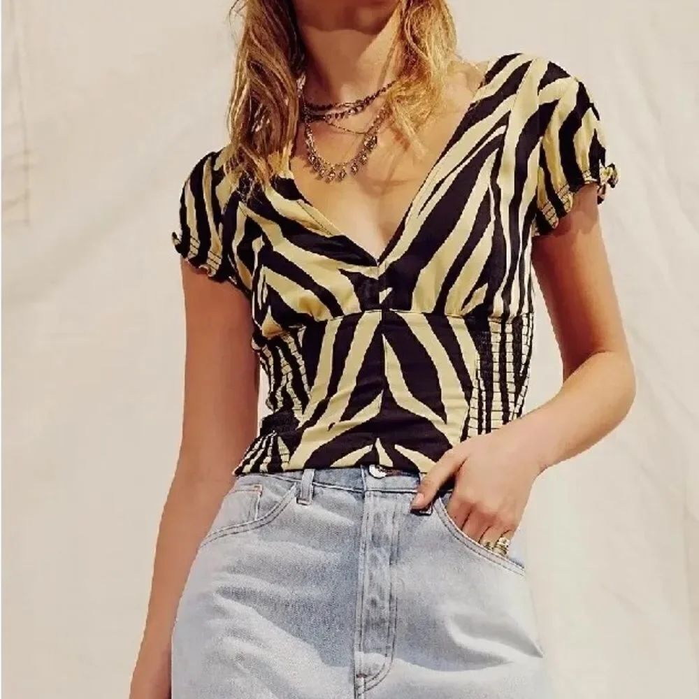 Free People Show Me Love Zeebra Top XS